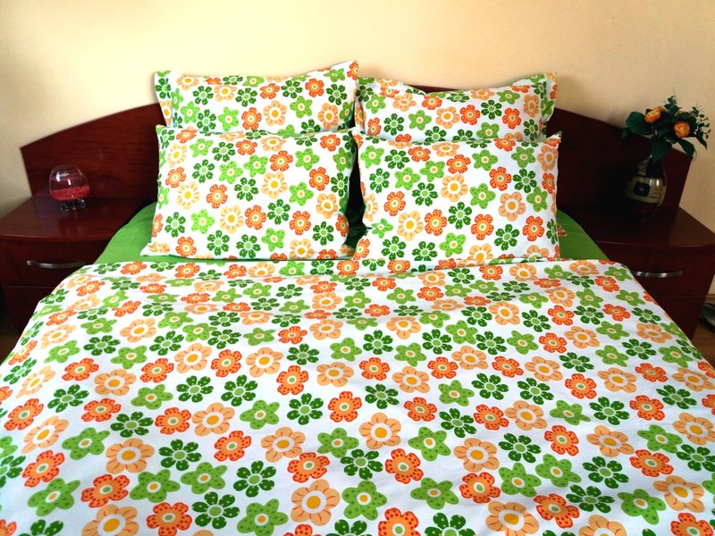 Lenjerie de pat Funny Flowers Duo-G, King Size,